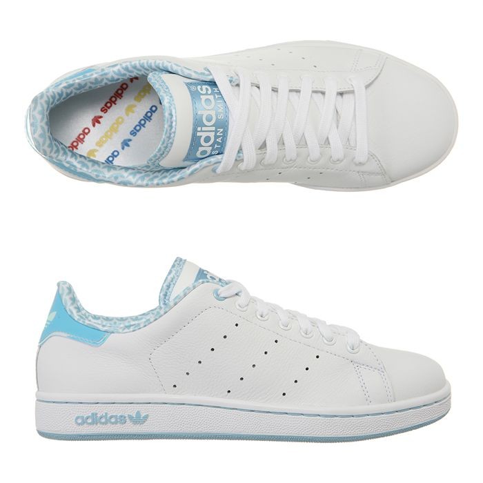 adidas stan smith femme blanc bleu